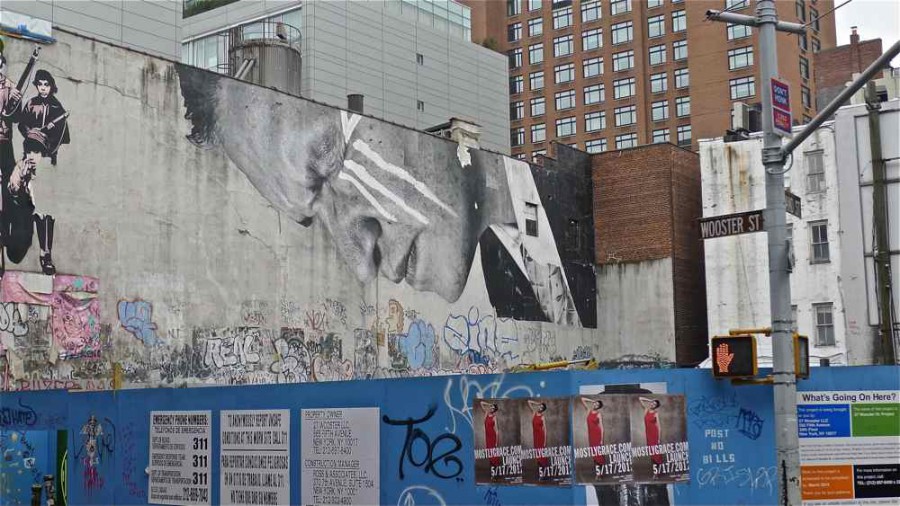 Graffiti on Wooster and Grand in Soho