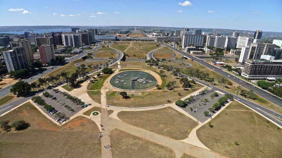 Looking East onto Brasilia, Brazil