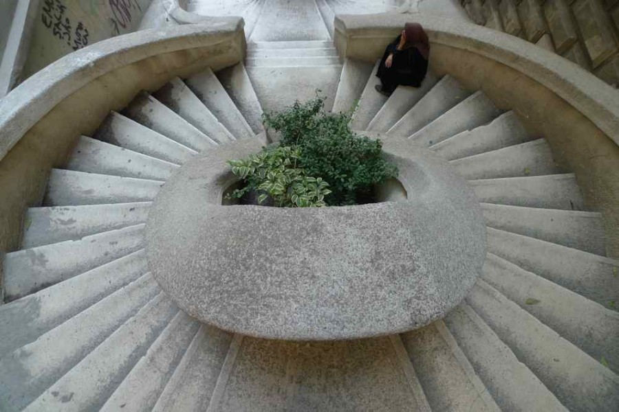 Woman on Steps