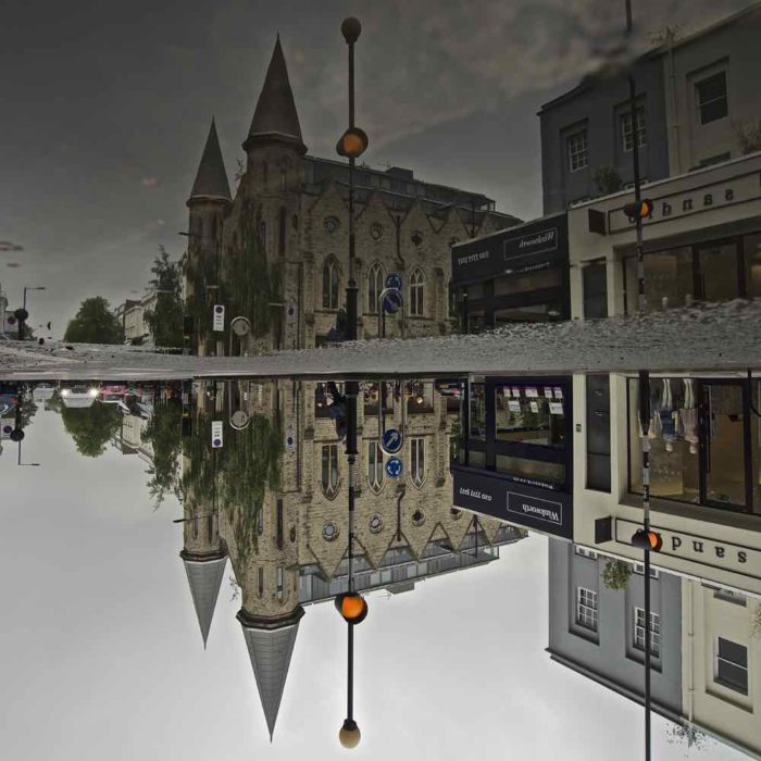 Puddle Reflection on Westbourne Grove
